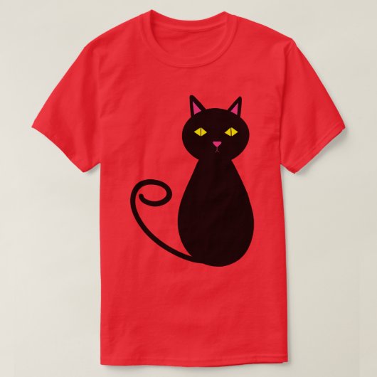 Black Cat Lady Cute Cat Lover T-shirt (Design voorkant)