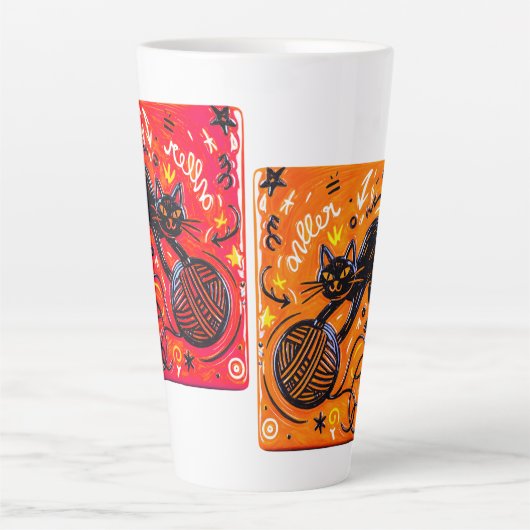  Black Cat   Latte Mok (Voorkant)