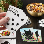 Black Cat Lente Koorts:  Kitty en Bloemen Pokerkaarten (Insitu)