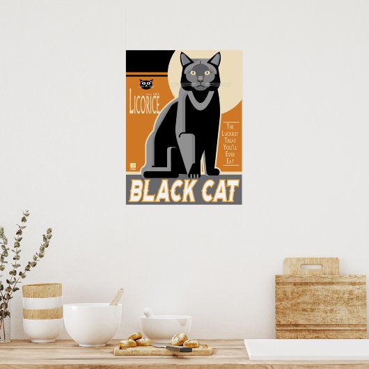 Black Cat Licorice poster (Keuken)
