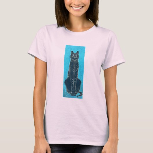 Black Cat look T-shirt (Voorkant)
