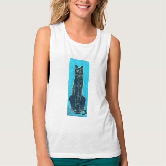 Black Cat look T-shirt (Voorkant)