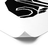 Black Cat Looking Back Poster (Hoek)