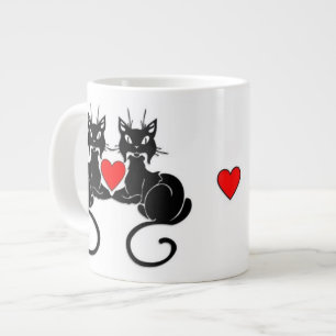 Black Cat Love Grote Koffiekop