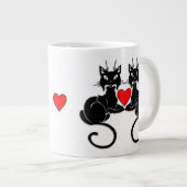 Black Cat Love Grote Koffiekop (Voorkant rechts)