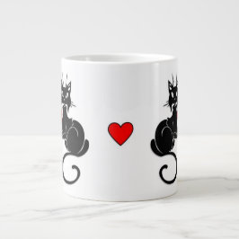 Black Cat Love Grote Koffiekop