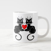 Black Cat Love Grote Koffiekop (Rechts)