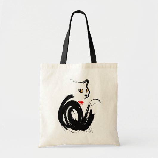 Black Cat Love Tote Bag (Voorkant)