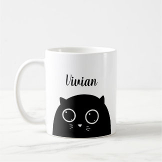 Black Cat Lover Custom Name Mok