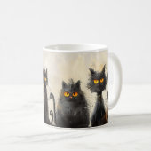 Black Cat Lover Geïllustreerde Koffie Mok (Voorkant rechts)