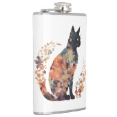 Black Cat Lover Kostuum Bloemen Scary Hallow Heupfles (Rechts)