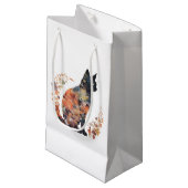 Black Cat Lover Kostuum Bloemen Scary Hallow Klein Cadeauzakje (Voorkant Gekanteld)