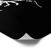 Black Cat Lover Skeleton Hand Boop Funny Halloween Poster (Hoek)