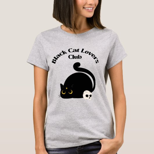 Black Cat Lovers Club T-shirt (Voorkant)
