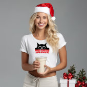 Black Cat Lovers' Kerst grappige naam T-Shirt