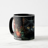 Black Cat Lovers kerst Mok voor familie en vriende (Voorkant links)