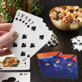 Black Cat Lucky Feline Cat Art Pokerkaarten (Insitu)