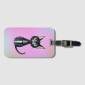 Black Cat Luggage Tag Bagagelabel (Voorkant (horizontaal))