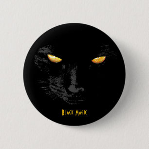 Black Cat Magic aanpasbaar Ronde Button 5,7 Cm