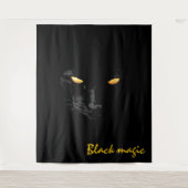 Black Cat Magic aanpasbaar Wandkleed (Voorkant)