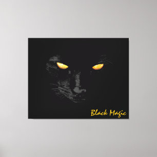 Black Cat Magic Chic aanpasbaar Canvas Afdruk