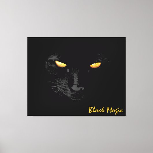 Black Cat Magic Chic aanpasbaar Canvas Afdruk (Voorkant)