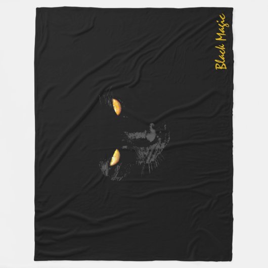 Black Cat Magic Chic aanpasbaar Fleece Deken (Voorkant)