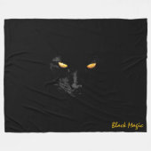 Black Cat Magic Chic aanpasbaar Fleece Deken (Voorkant (Horizontaal))