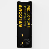 Black Cat Magic Chic aanpasbaar Spandoek (Verticaal)