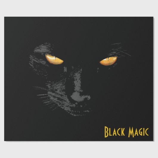Black Cat Magic grappig aanpasbaar Cadeaupapier (Vlak)