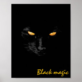 Black Cat Magic grappig aanpasbaar Poster