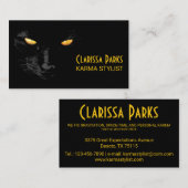 Black Cat Magic grappig elegant Visitekaartje (Voorkant / Achterkant)