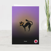 Black Cat Magic Halloween Kaart (Achterkant)