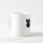 Black Cat Magic - Schattigee en spookachtige Hallo Koffiemok (Voorkant links)