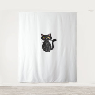 Black Cat Magic - Schattigee en spookachtige Hallo Wandkleed