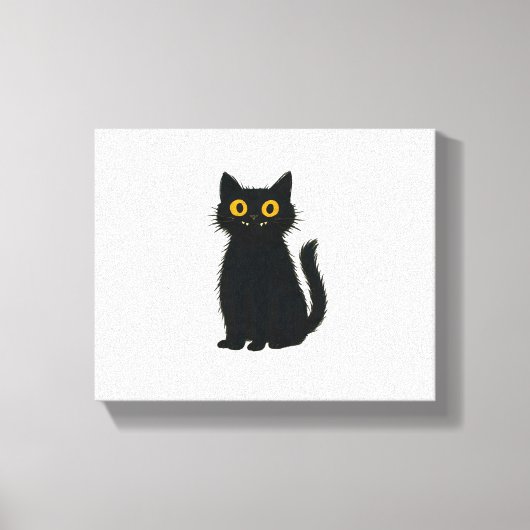 Black Cat Magic – Schattigee Halloween & Mystic Ca Canvas Afdruk (Voorkant)