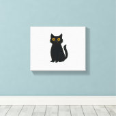 Black Cat Magic – Schattigee Halloween & Mystic Ca Canvas Afdruk (Insitu (Houten vloer))