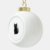 Black Cat Magic – Schattigee Halloween & Mystic Ca Keramische Bal Ornament (Rechts)