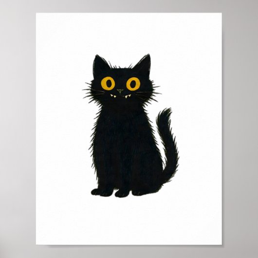 Black Cat Magic – Schattigee Halloween & Mystic Ca Poster (Voorkant)
