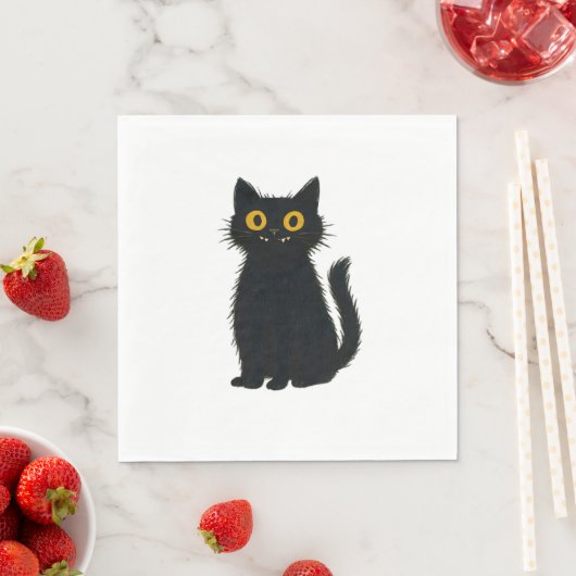 Black Cat Magic – Schattigee Halloween & Mystic Ca Servet (Insitu)