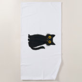 Black Cat Magic – Schattigee Halloween & Mystic Ca Strandlaken (Voorkant)