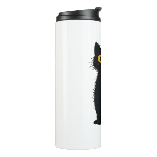 Black Cat Magic – Schattigee Halloween & Mystic Ca Thermosbeker (Gedraaid links)