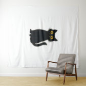 Black Cat Magic – Schattigee Halloween & Mystic Ca Wandkleed (In Situ (horizontaal))