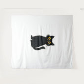 Black Cat Magic – Schattigee Halloween & Mystic Ca Wandkleed (Voorkant (horizontaal))