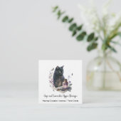 Black Cat Magick Square Visitekaartje (Staand voorkant)