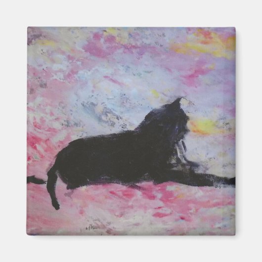 Black cat magnet (Voorkant)