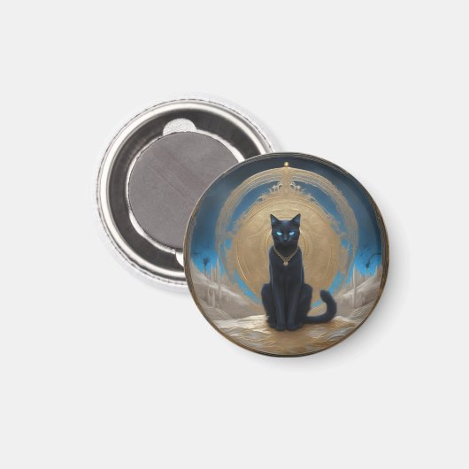 Black Cat Magnet (Voorkant / Achterkant)