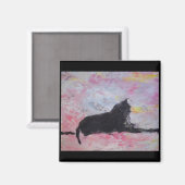 Black Cat Magnet (Voorkant / Achterkant)