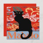 Black Cat, Mahalo, Bedankt, Hawaïaans Bedankkaart (Voorkant / Achterkant)