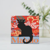 Black Cat, Mahalo, Bedankt, Hawaïaans Bedankkaart (Staand voorkant)